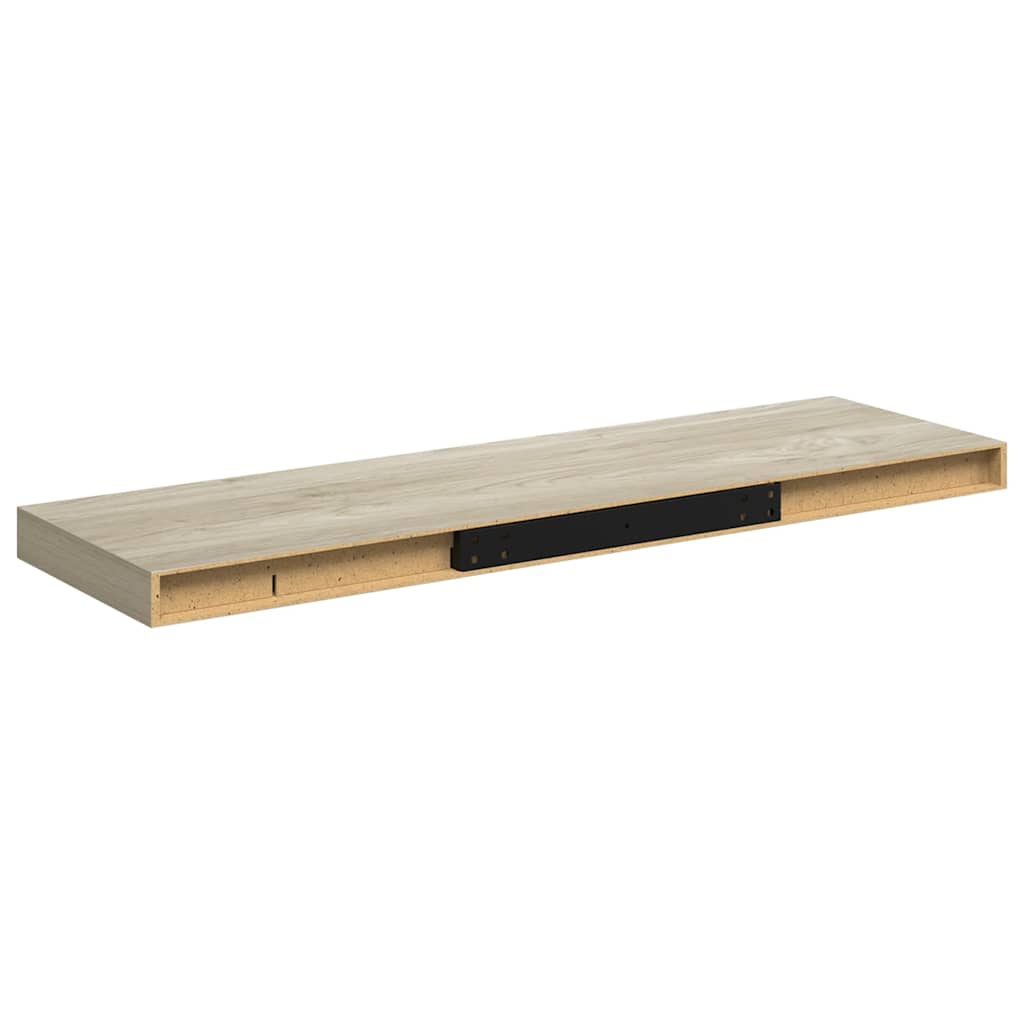 Piekaramais sienas plaukts, ozola krāsā, 80x23,5x3,8cm, MDF