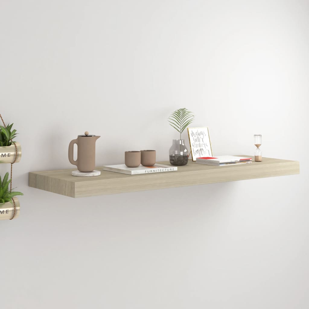 Piekaramais sienas plaukts, ozola krāsā, 80x23,5x3,8cm, MDF