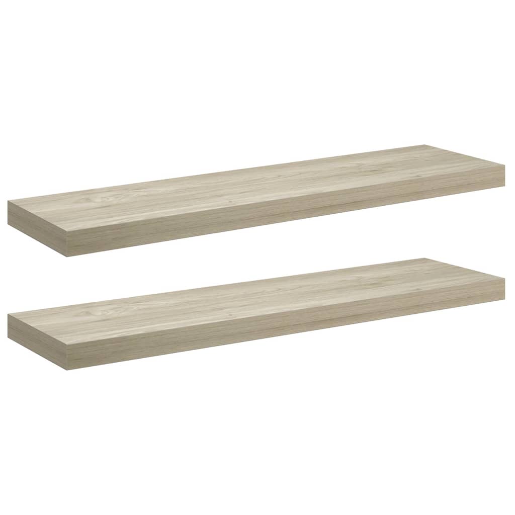 Pakabinamos lentynos, 2vnt., ąžuolo spalvos, 90x23,5x3,8cm, MDF