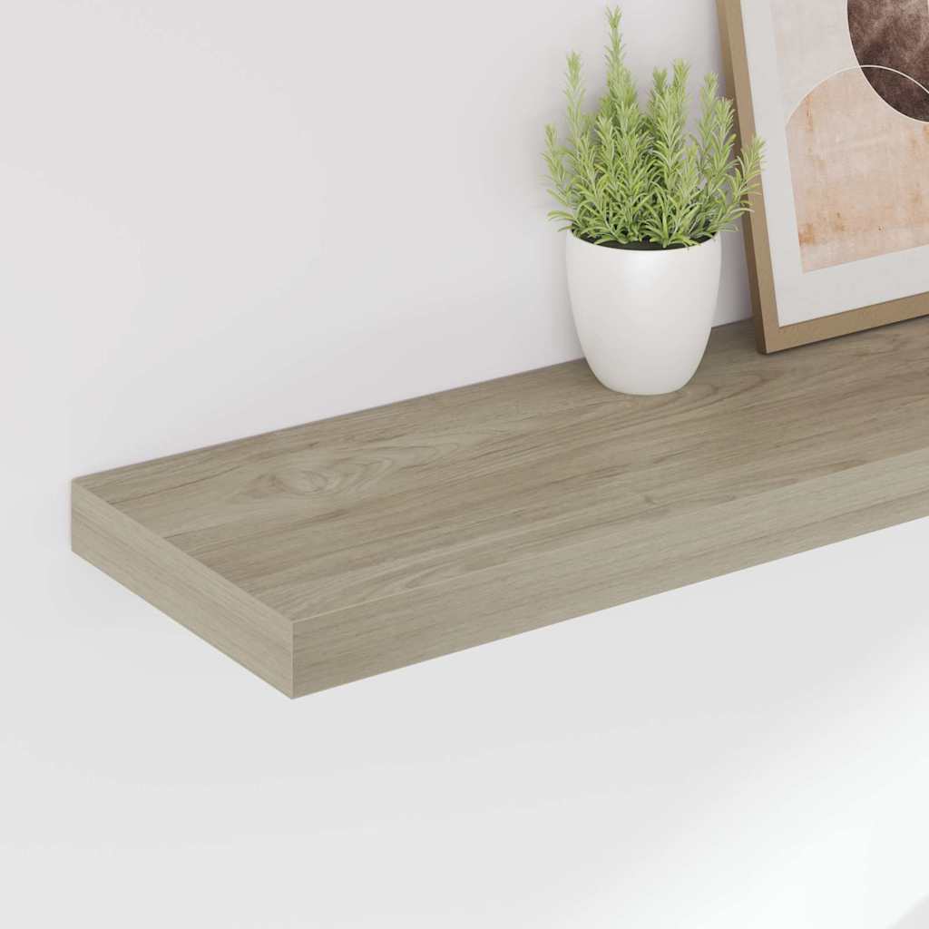 Pakabinamos lentynos, 2vnt., ąžuolo spalvos, 90x23,5x3,8cm, MDF