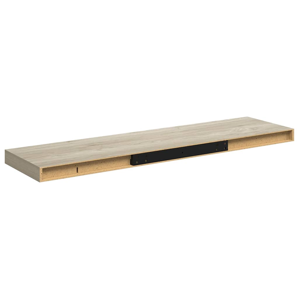 Pakabinamos lentynos, 2vnt., ąžuolo spalvos, 90x23,5x3,8cm, MDF