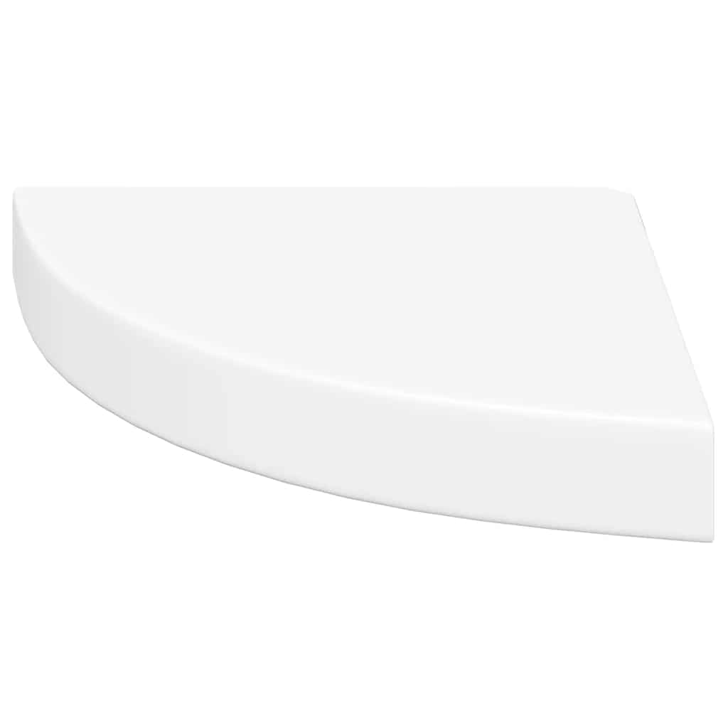 Piekaramie stūra plaukti, 4 gab., balti, 25x25x3,8 cm, MDF