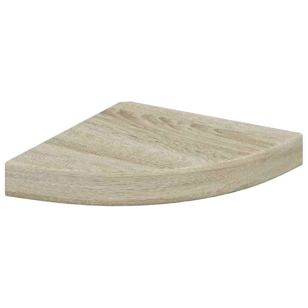 Piekaramie stūra plaukti, 4 gab., ozolkoka, 25x25x3,8cm, MDF