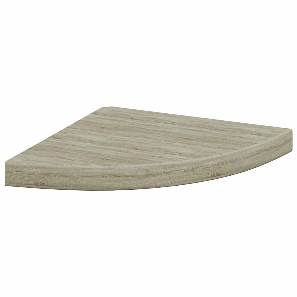 Piekaramie stūra plaukti, 2 gab., ozola krāsā, 35x35x3,8cm, MDF