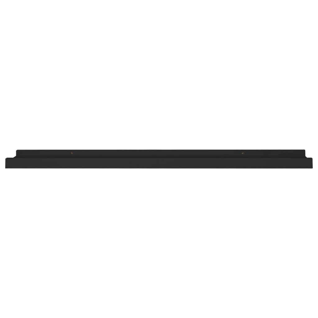 Picture frame ledges, 2 pcs., black, 80x9x3cm, MDF