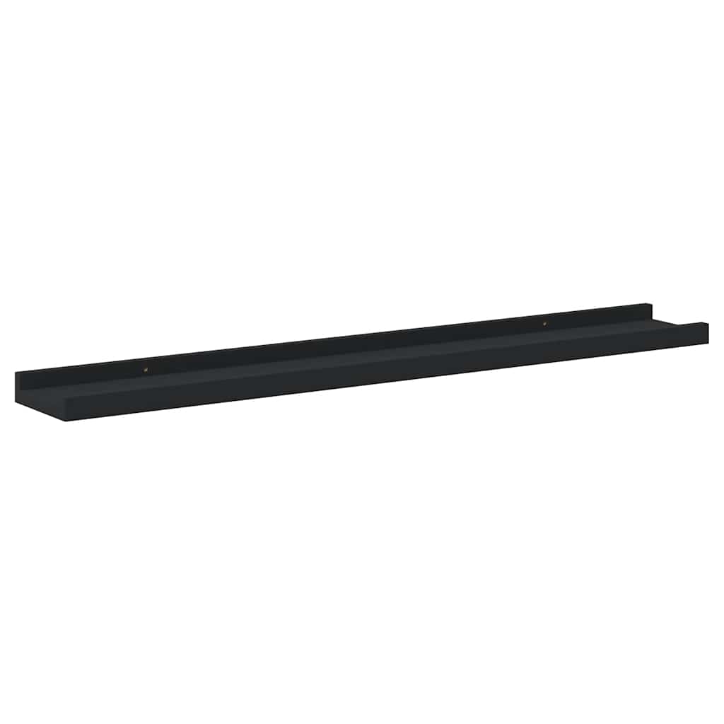 Picture frame ledges, 2 pcs., black, 80x9x3cm, MDF