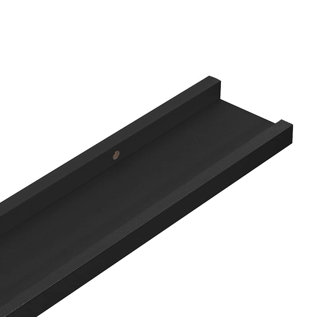 Picture frame ledges, 2 pcs., black, 80x9x3cm, MDF