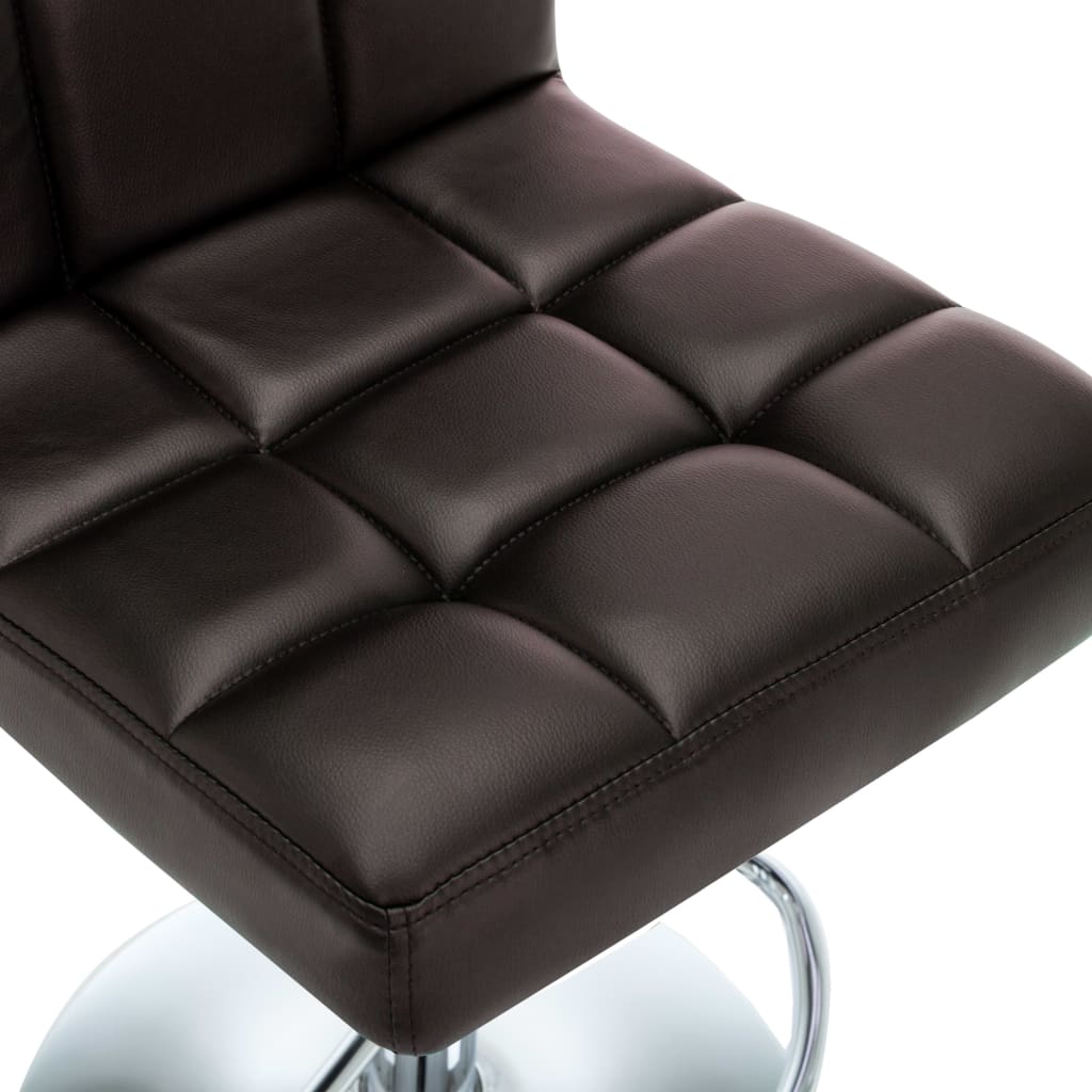 Bāra krēsli, 2 gab., brūnā krāsā, mākslīgā āda