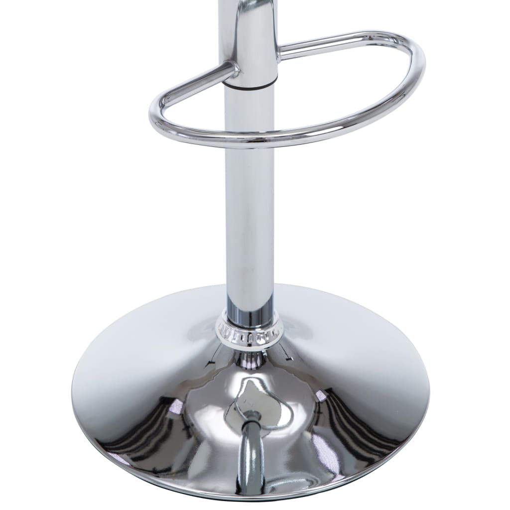 Bar stools, 2 pcs, white, artificial leather