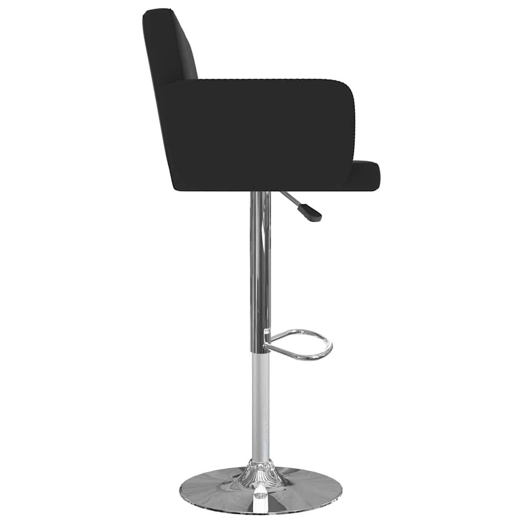 Bar stools, 2 pcs, black, artificial leather