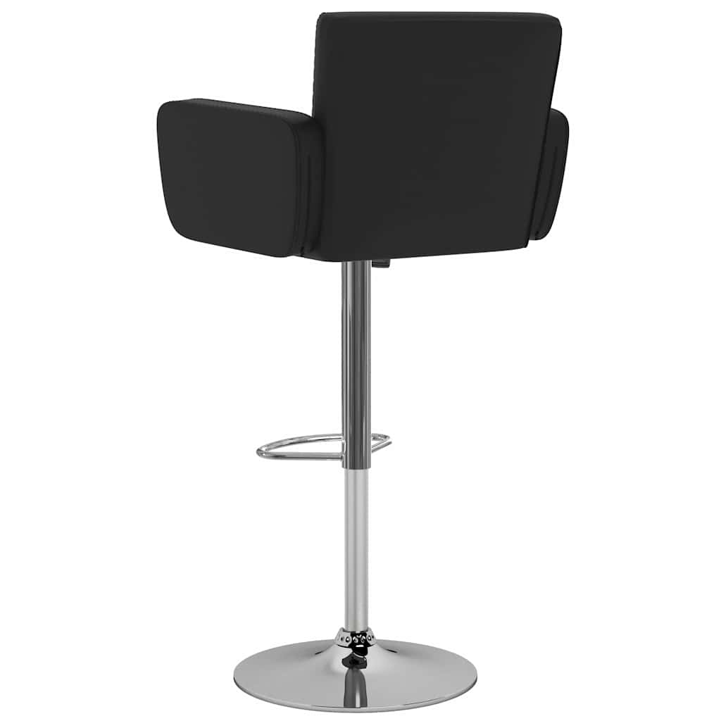 Bar stools, 2 pcs, black, artificial leather
