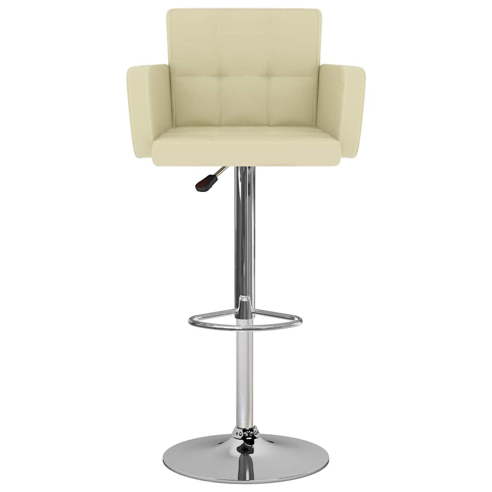 Bar stools, 2 pcs., cream, artificial leather