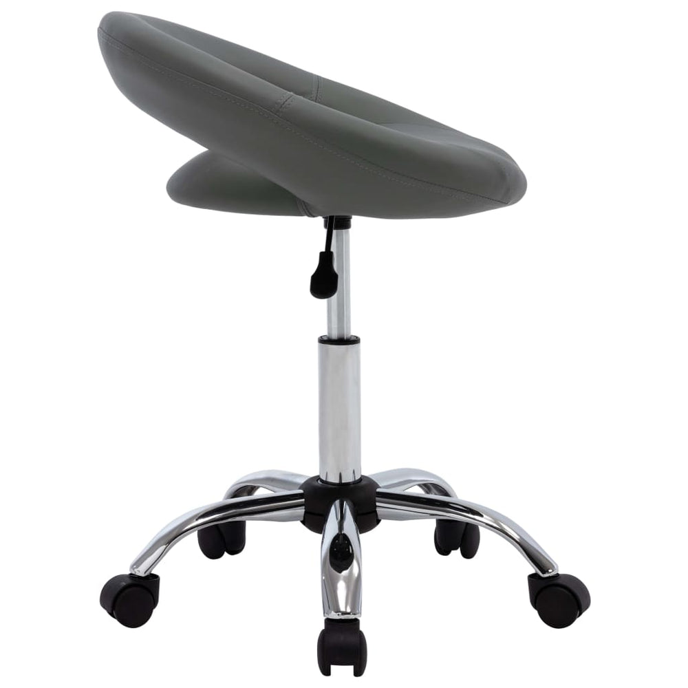Office chair with castors, grey, artificial leather