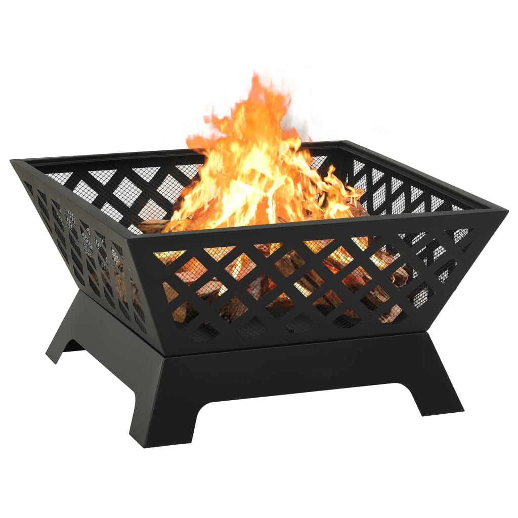 Fire pit with poker, 64cm, steel, XXL