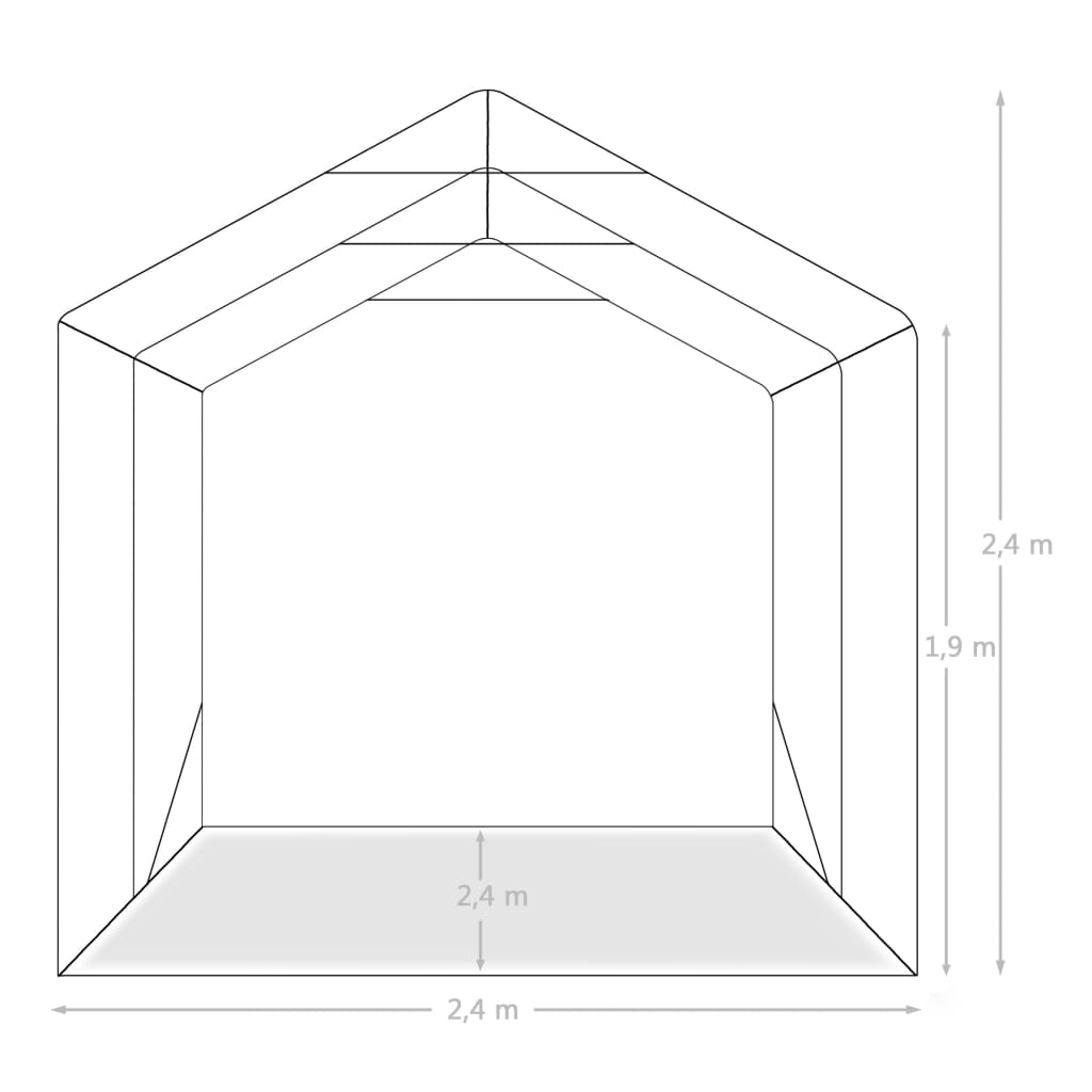Garažas-palapinė ZION, žalia, 2,4x2,4m