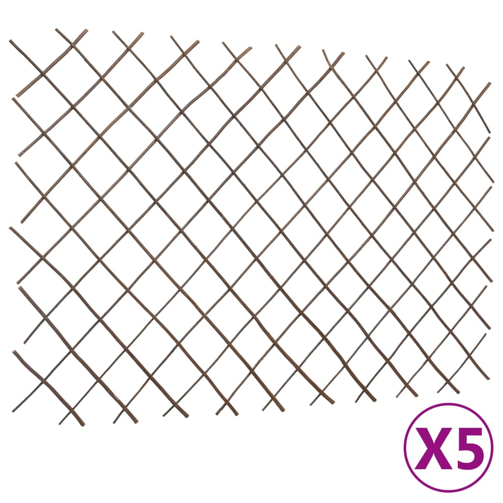 Willow Trellis-Fences, 5 pcs, 180x120cm
