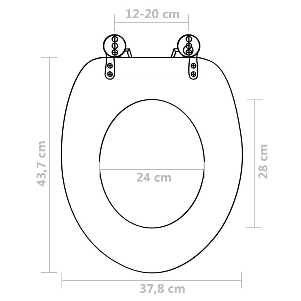 Toilet Seats with Lids, 2 pcs, MDF, Beach Design