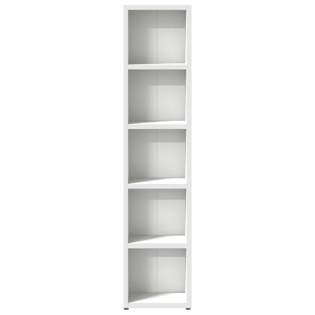 CD cabinets, 2 pcs., white, 21x16x93.5cm, chipboard