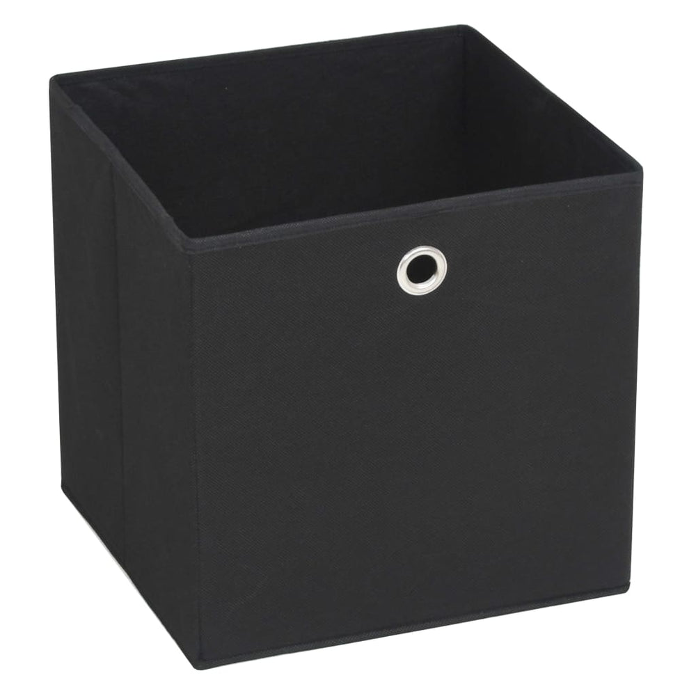 Storage boxes, 4 pcs., black, 28x28x28cm, non-woven fabric
