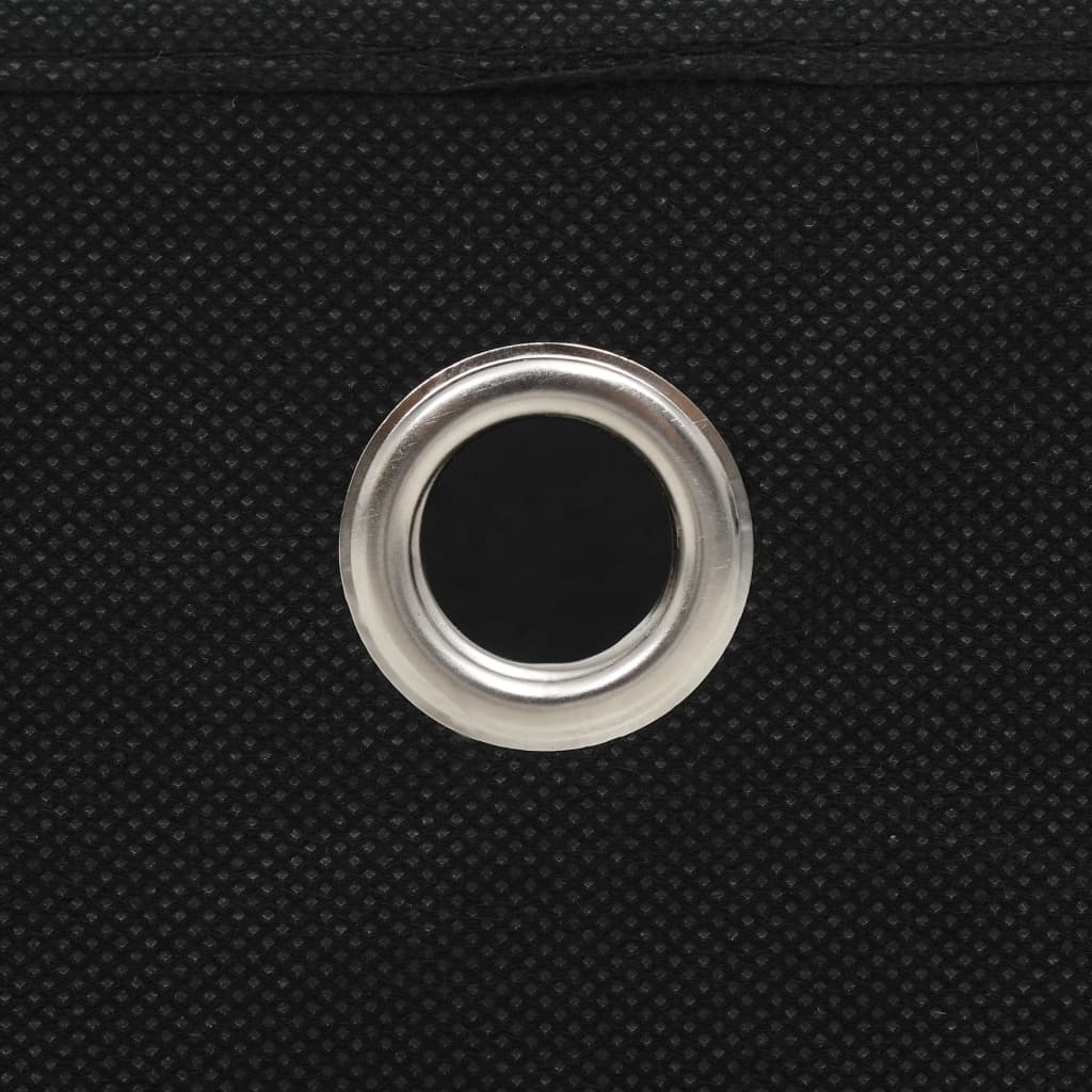 Storage boxes, 4 pcs., black, 28x28x28cm, non-woven fabric