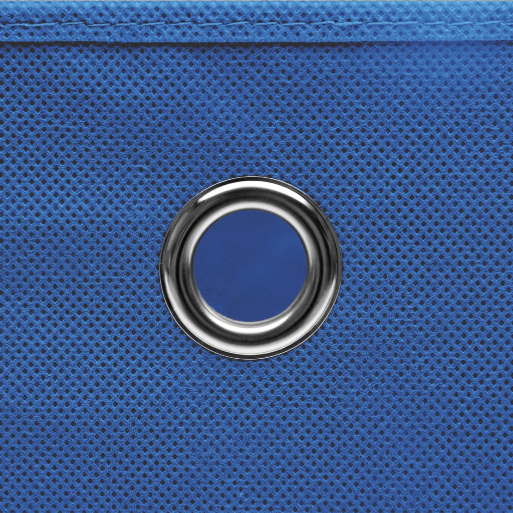 Storage boxes with lids, 10 pcs, blue, 28x28x28cm