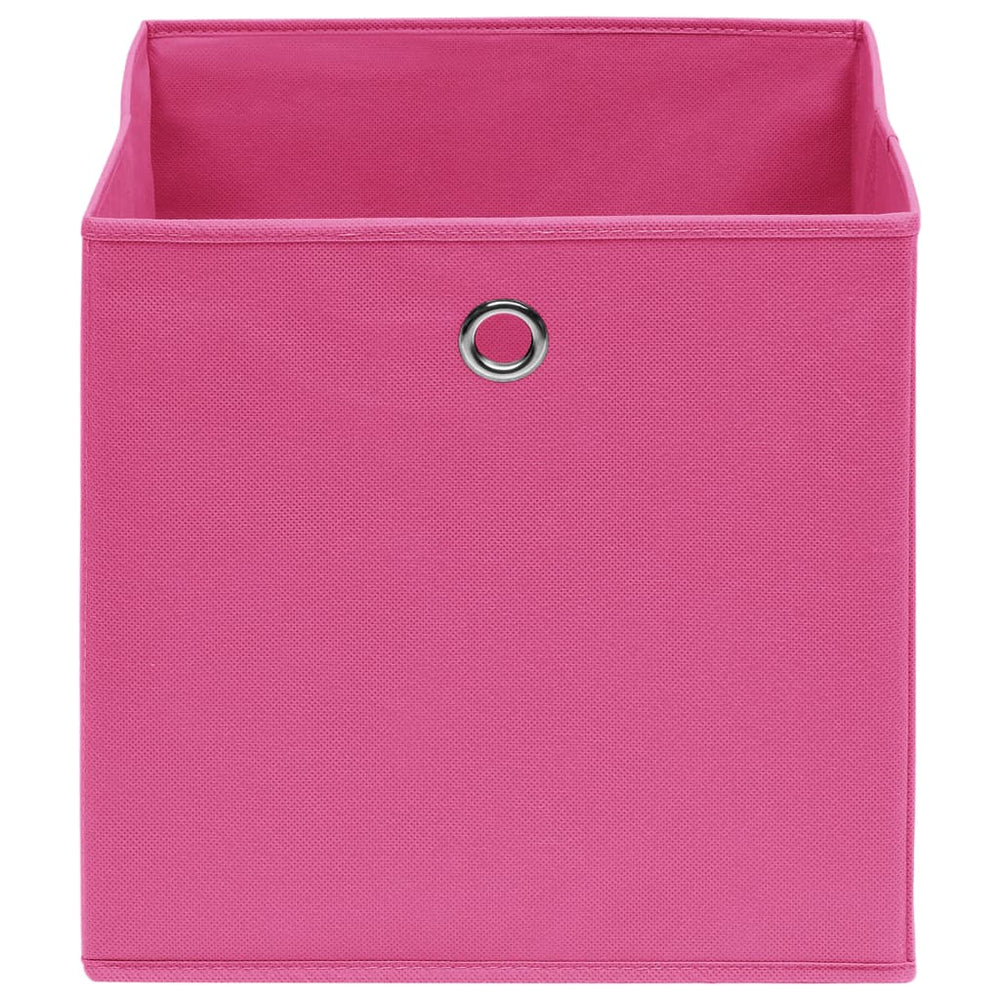 Storage boxes, 10 pcs., pink, 28x28x28cm, non-woven fabric