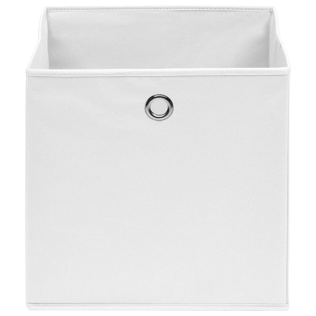 Storage boxes, 4 pcs, white, 28x28x28cm, non-woven fabric