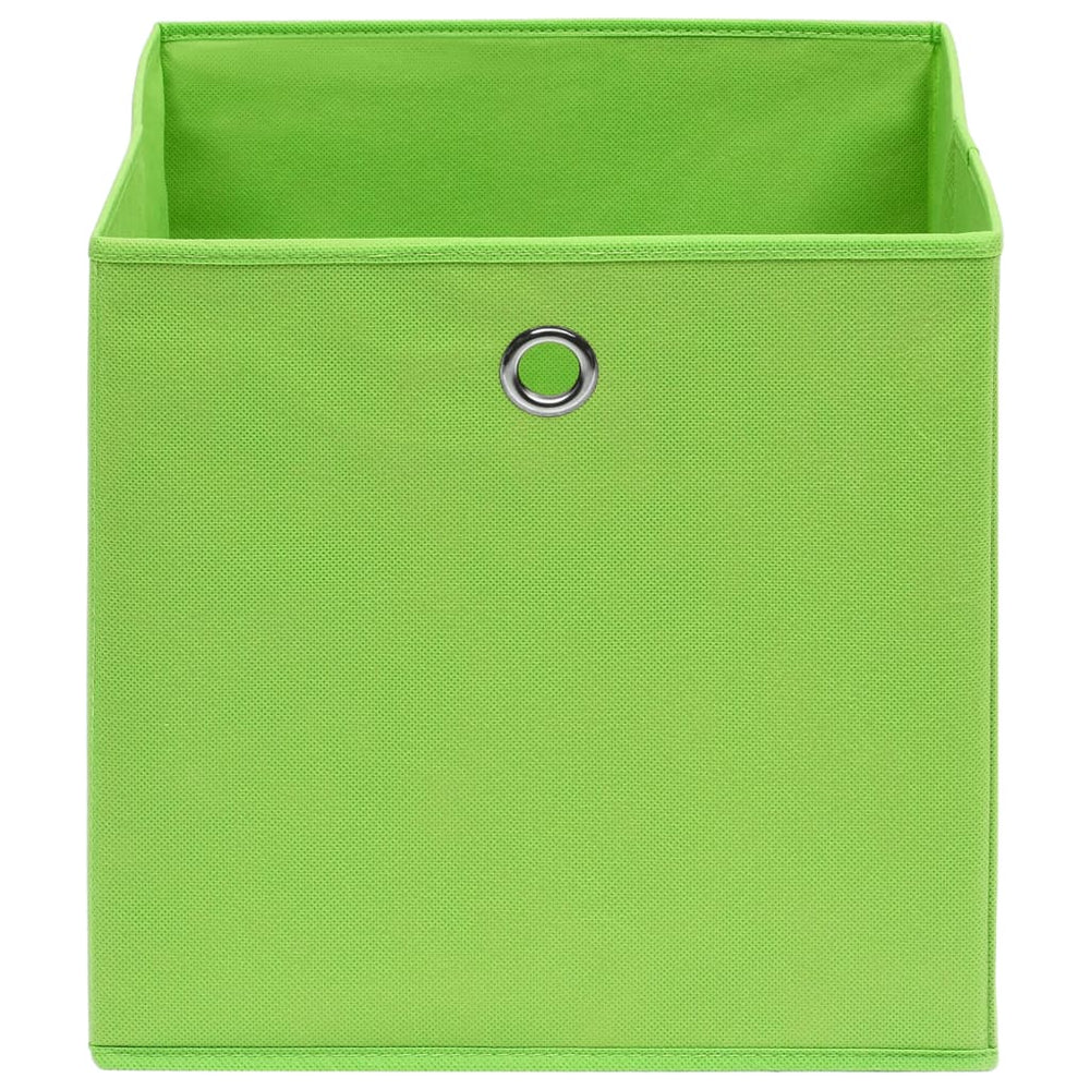 Storage boxes, 4 pcs., green, 28x28x28cm, non-woven fabric