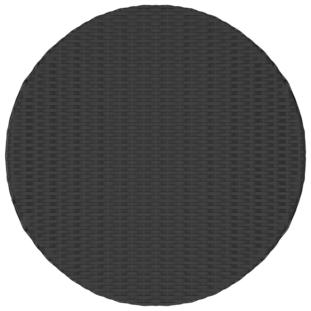 Garden table, black, 70x70x73cm, polyrattan