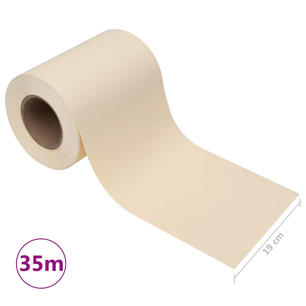 Privātuma dārza sēta, krēmkrāsas, 35x0,19m, PVC