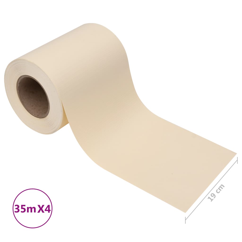 Privātuma nodrošinoši pārsegumi, 4 gab., krēmkrāsā, 35x0,19 m, PVC