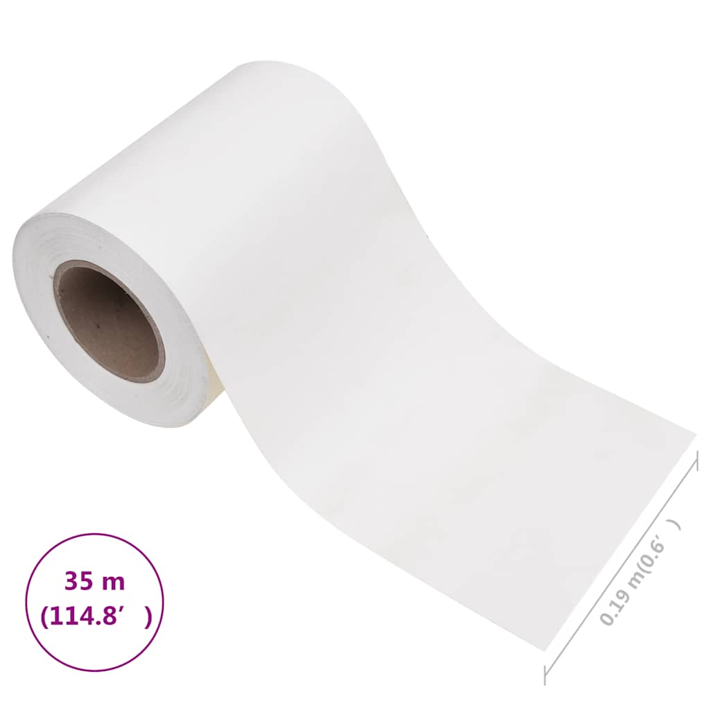 Dārza privātuma žogs, balts, 35x0,19 m, PVC