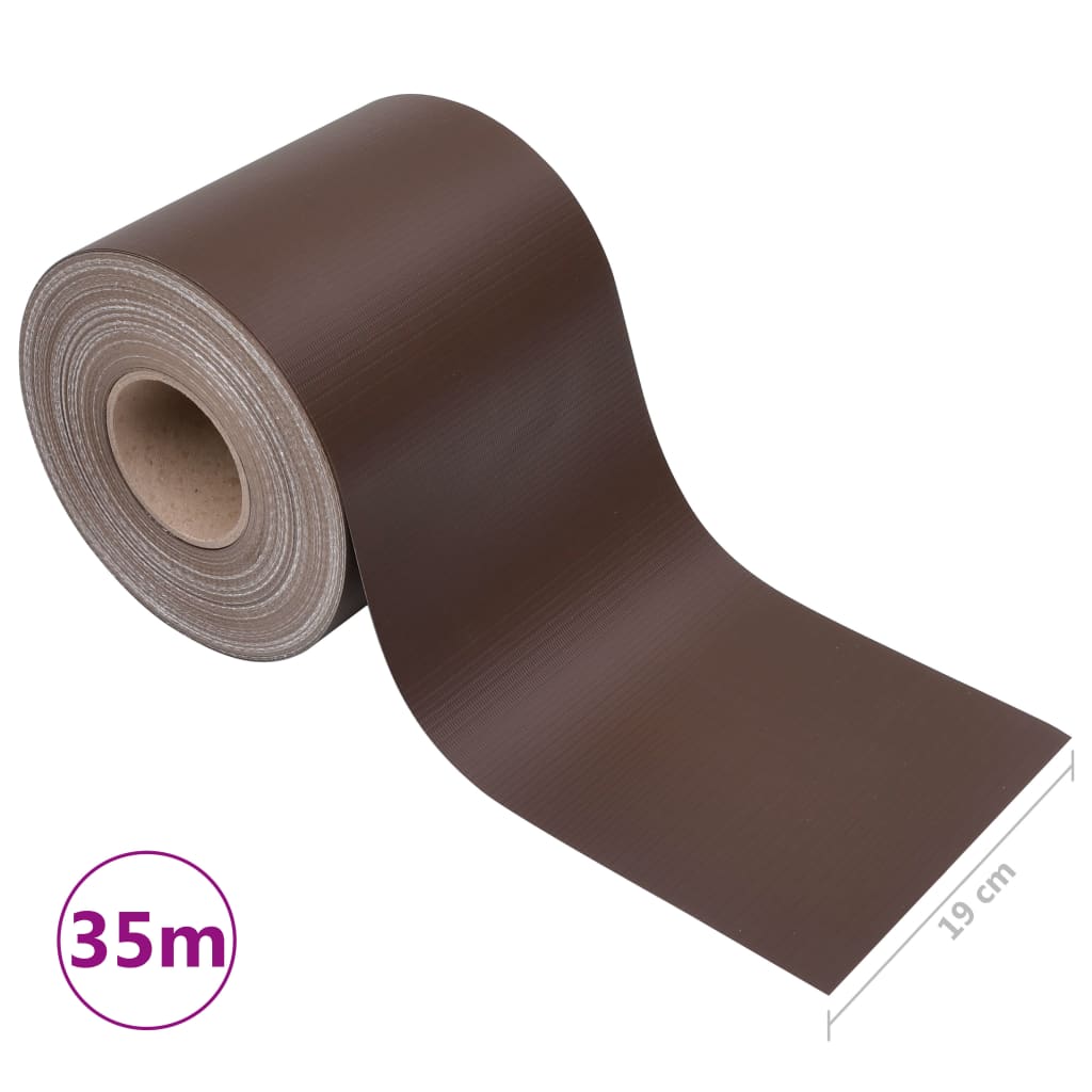 Garden Privacy Screen, brown, 35x0.19m, PVC