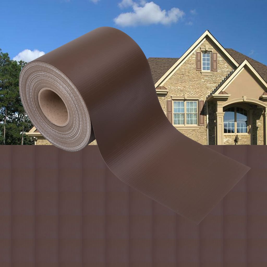 Garden Privacy Screen, brown, 35x0.19m, PVC