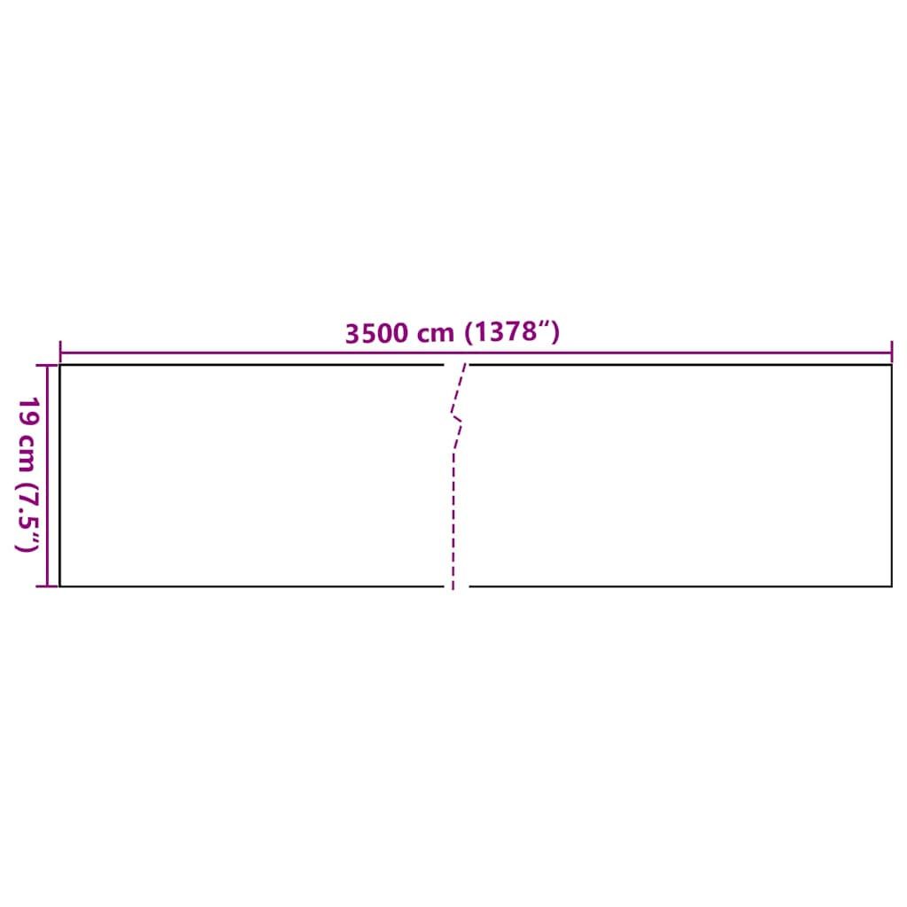 Privatumo juosta, PVC, 35x0,19 m, matinė tamsiai pilka