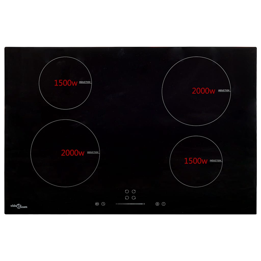 Indukcinė kaitlentė su 4 kaitvietėmis, stiklas, 77cm, 7000W