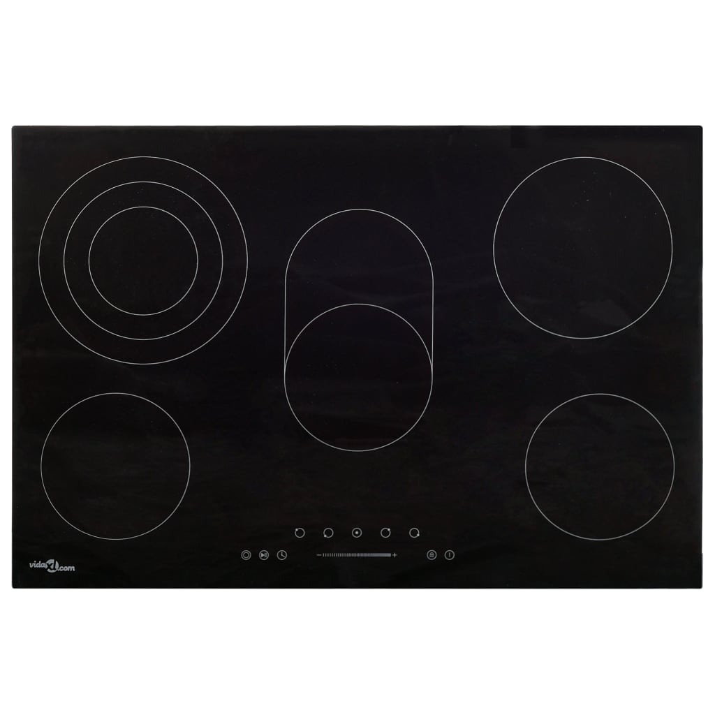 Ceramic hob with 5 burners, touch control, 8500W