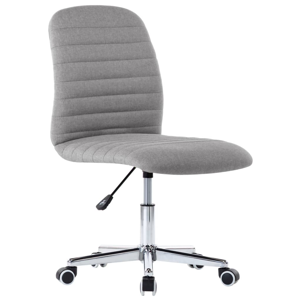 Dining chairs, 4 pcs., light grey, fabric
