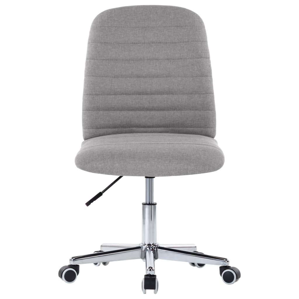 Dining chairs, 4 pcs., light grey, fabric