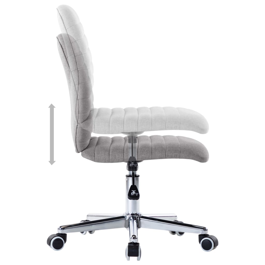 Dining chairs, 4 pcs., light grey, fabric