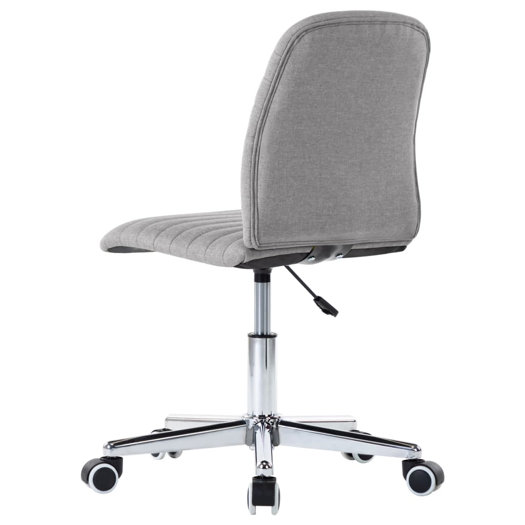 Dining chairs, 4 pcs., light grey, fabric