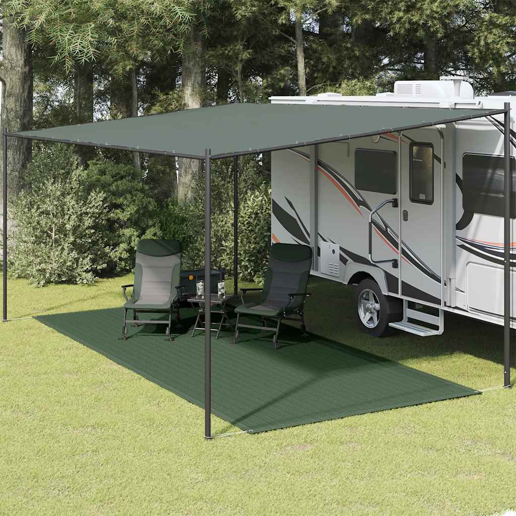 Tent carpet, dark green, 250x550cm, HDPE