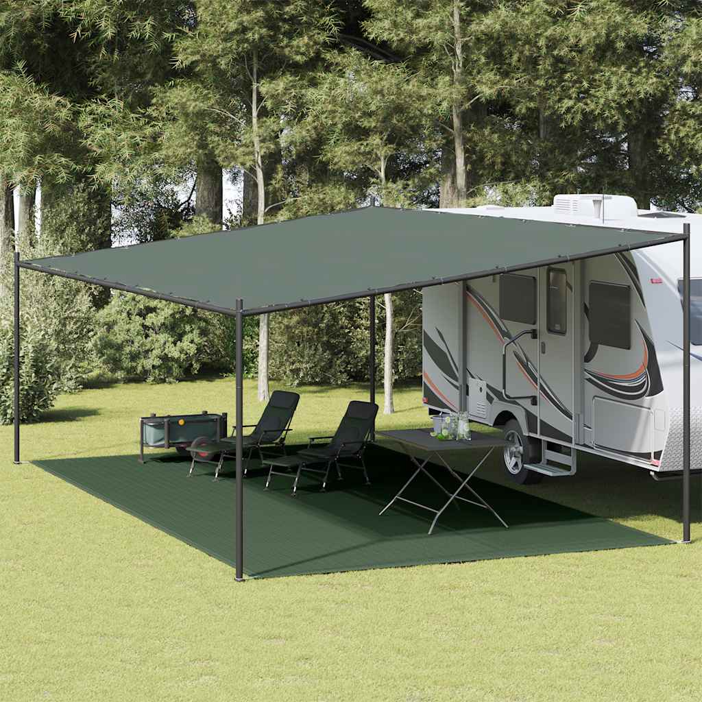 Tent carpet, dark green, 400x700cm, HDPE