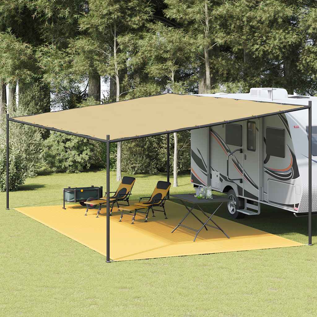 Palapinės kilimas, smėlio spalvos, 400x800cm, HDPE