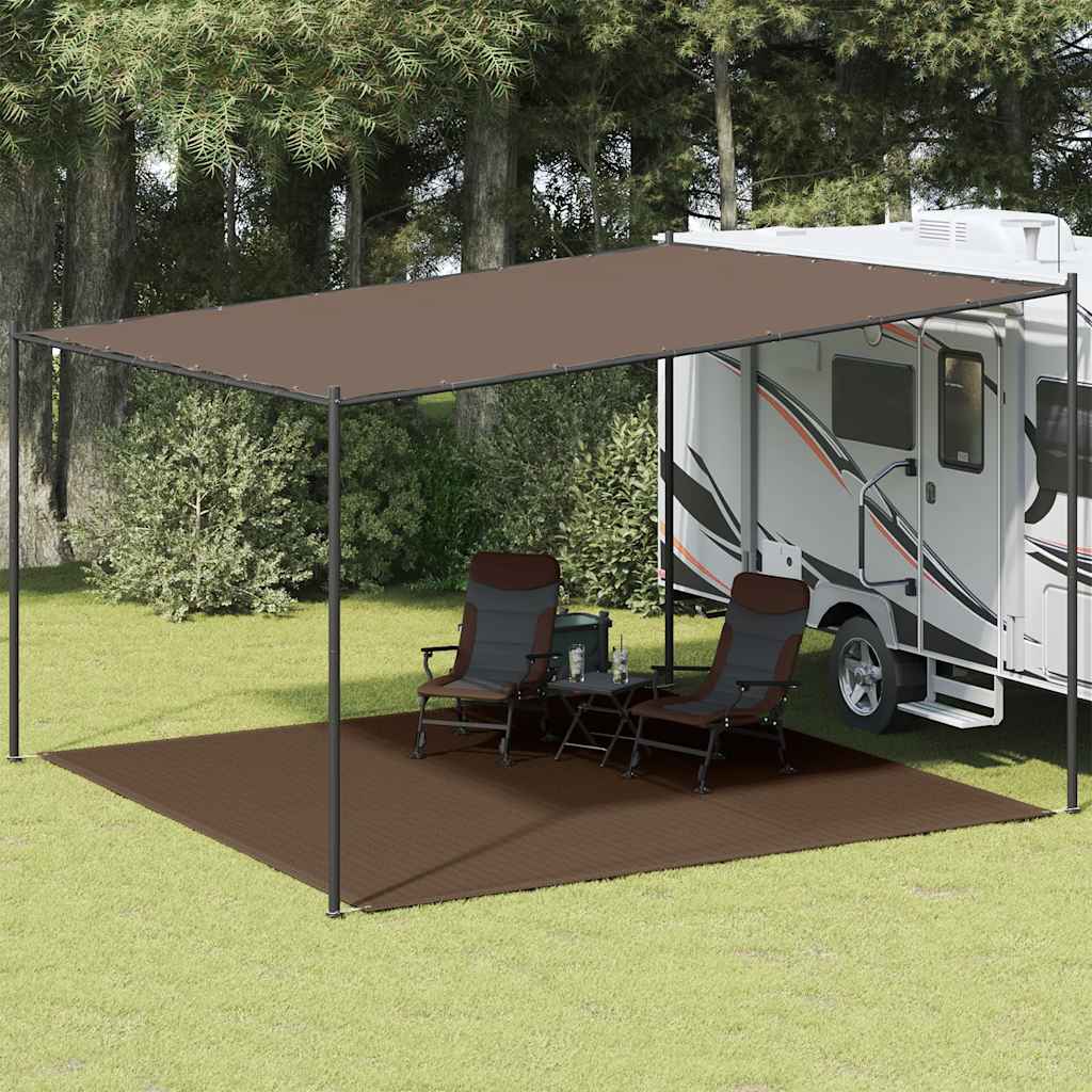 Tent carpet, brown, 400x400cm