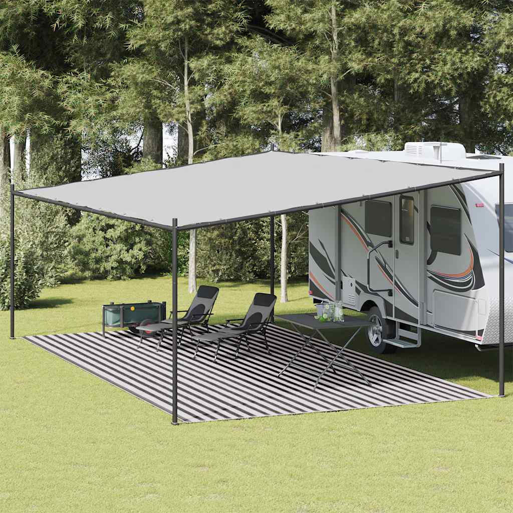 Palapinės kilimėlis, antracito ir baltas, 400x600cm, HDPE