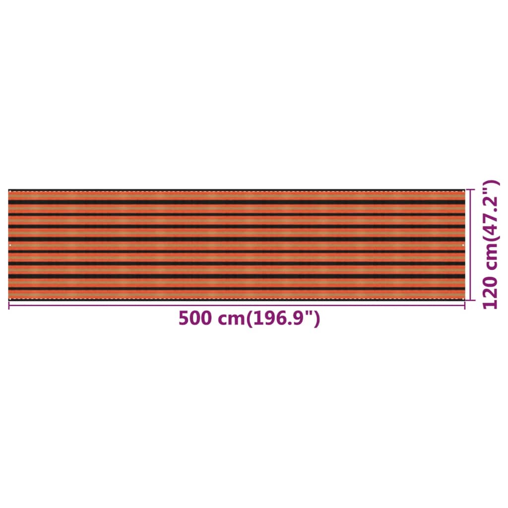 Balkona starpsiena, dažādu krāsu, 120x500cm, HDPE