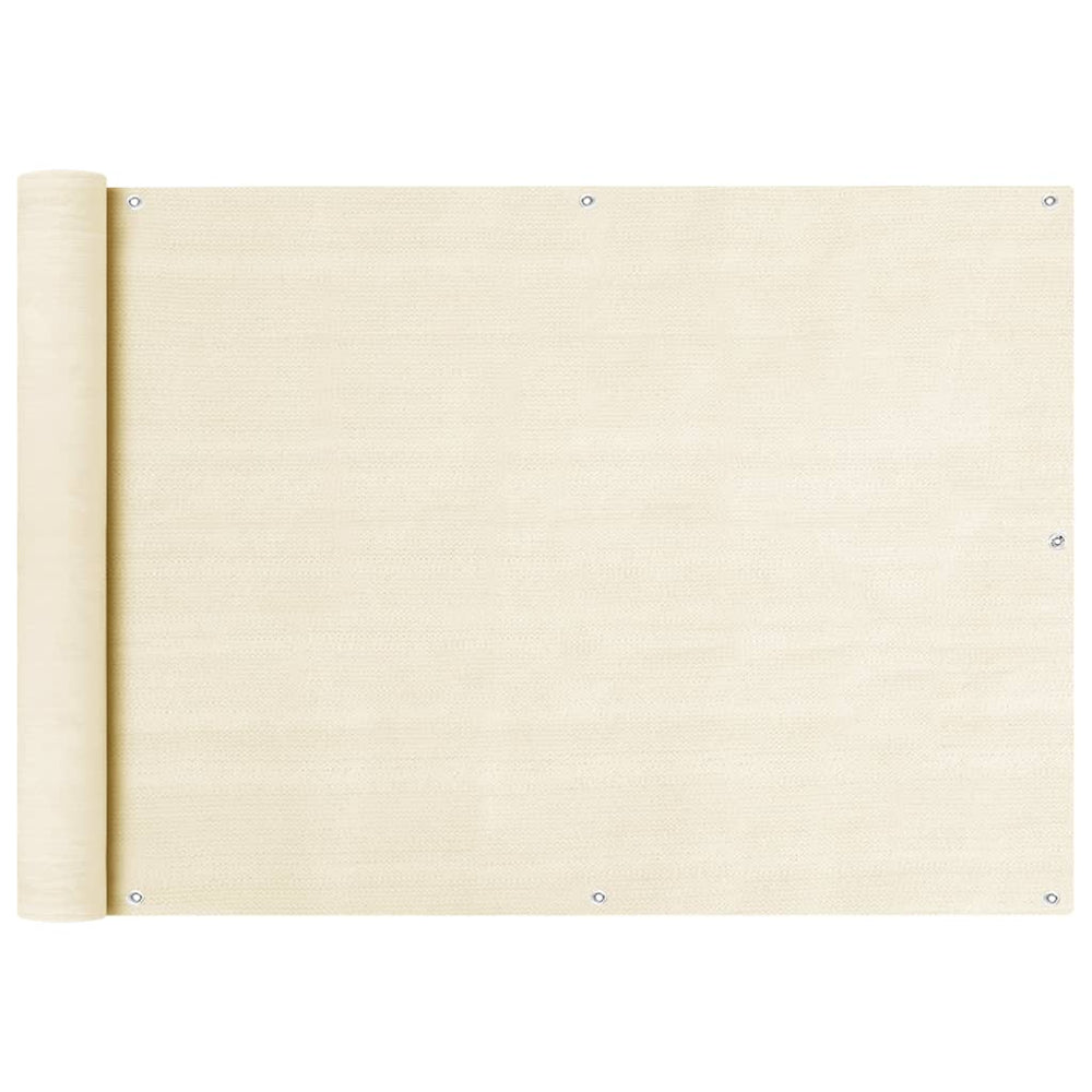 Balkono pertvara, kreminės spalvos, 75x300cm, HDPE