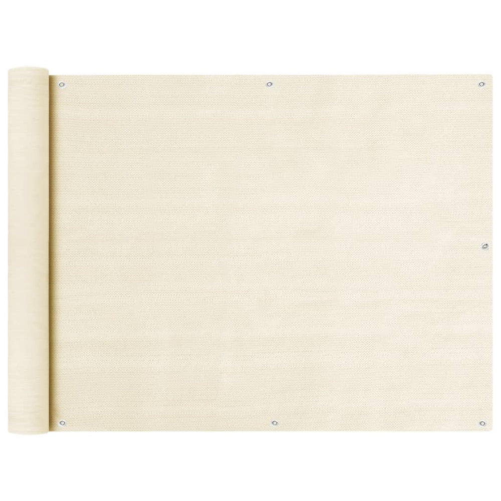 Balkono pertvara, kreminės spalvos, 90x600cm, HDPE