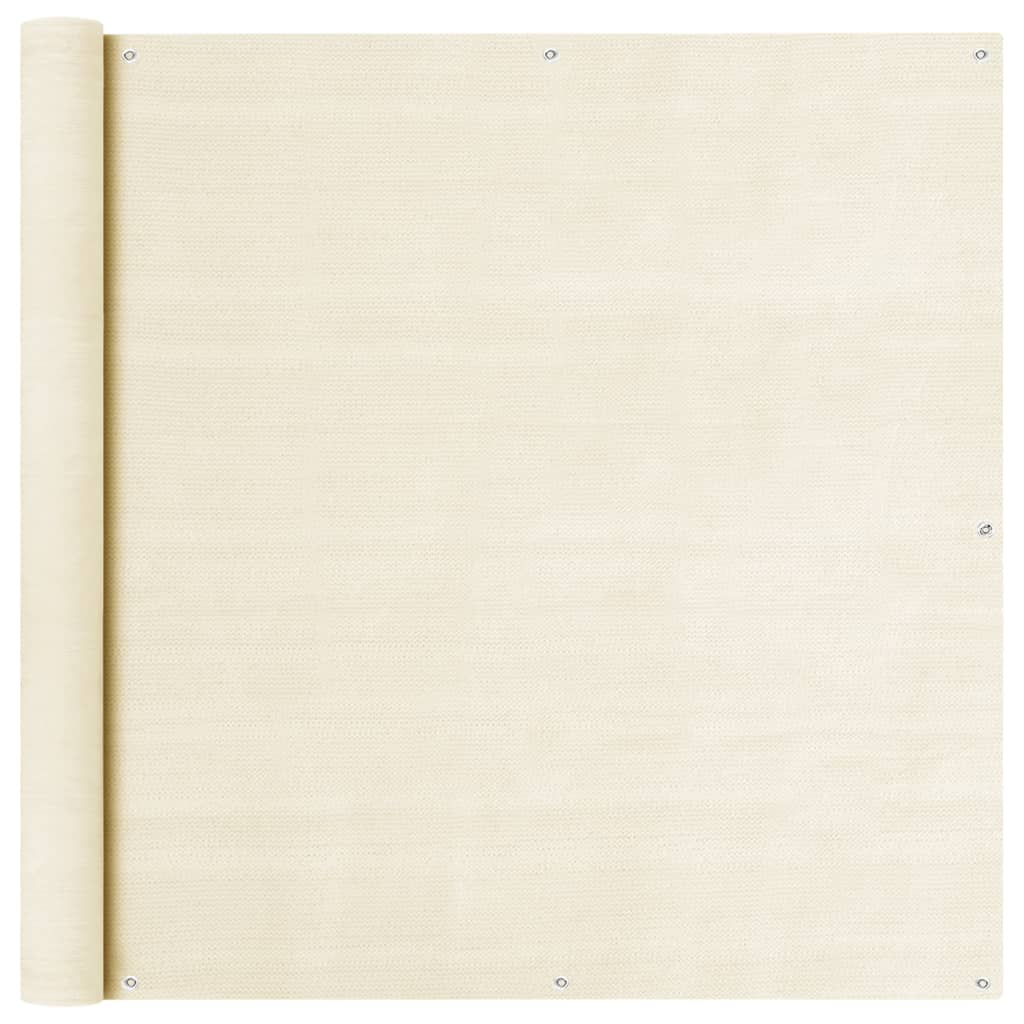 Balkono pertvara, kreminės spalvos, 120x600cm, HDPE